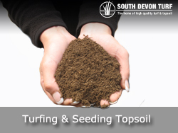 Topsoil product, dry stored for laying under turf